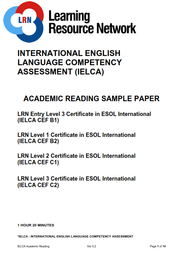 IELCA academic reading 001